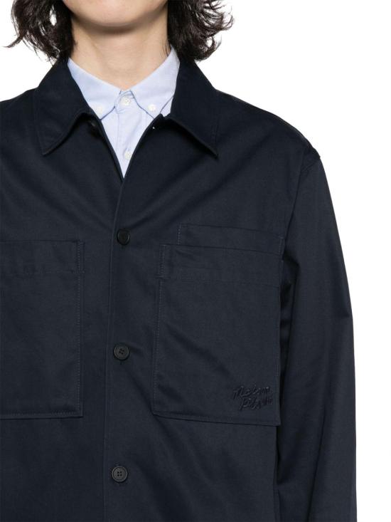  메종키츠네 긴팔 셔츠 MM00401WW0078P492 BLUE - MAISON KITSUNE