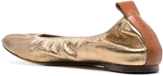  랑방 플랫 슈즈 FWBAMB02METAP24M1 GOLD - LANVIN