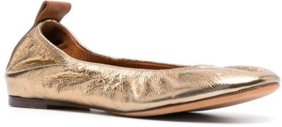  랑방 플랫 슈즈 FWBAMB02METAP24M1 GOLD - LANVIN