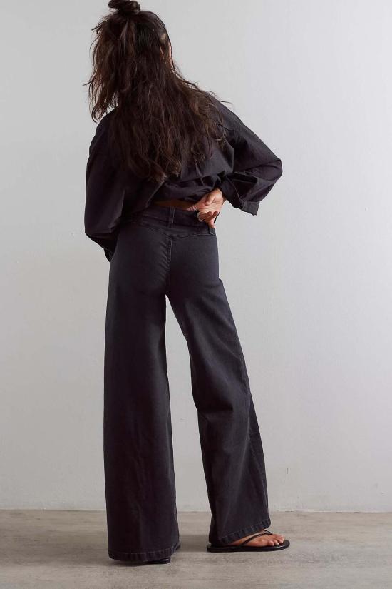  프리피플 스트레이트 팬츠 리브레 와이드 레그 팬츠 카페 누아르 - FREE PEOPLE