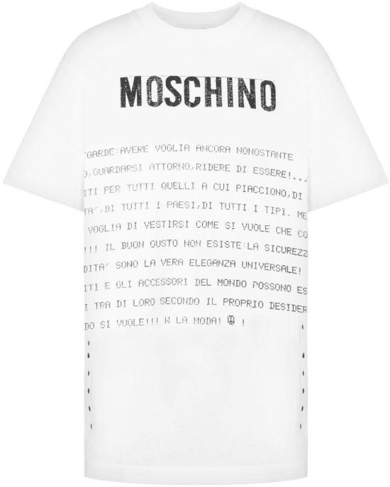 25SS 모스키노 반팔 티셔츠 J070105411001 WHITE