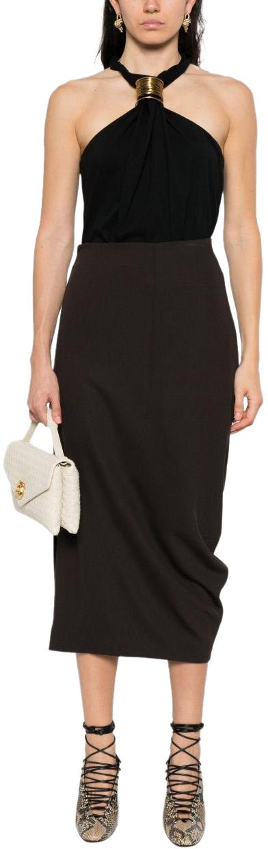 25SS 랑방 롱 스커트 RWST0023607664 BROWN - LANVIN