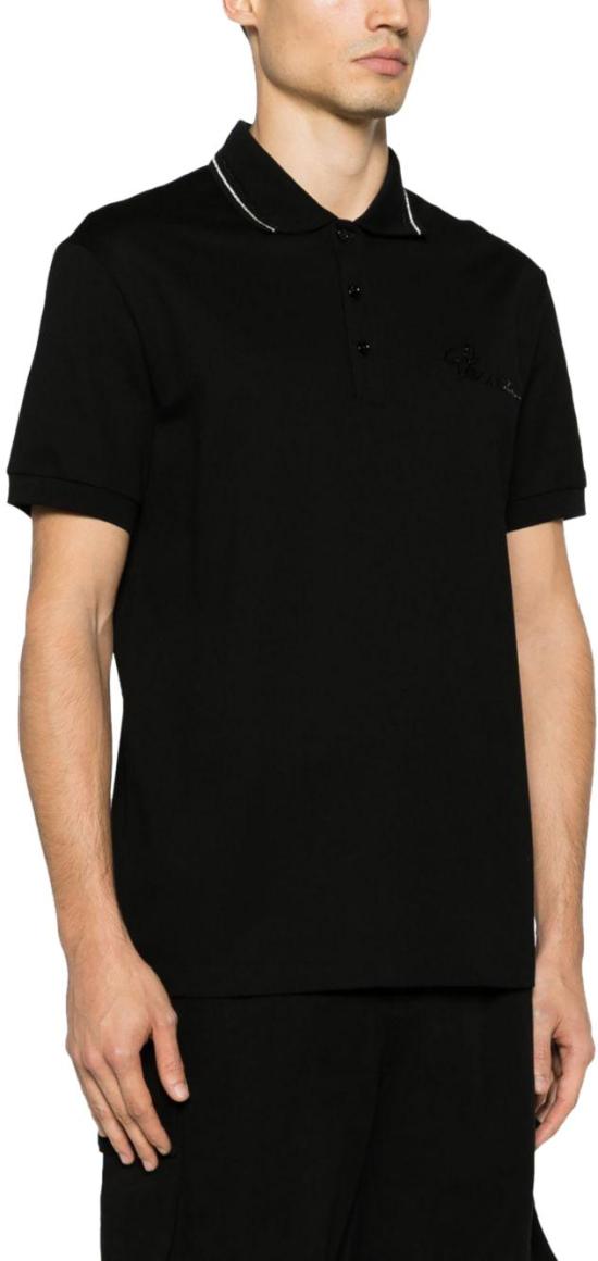24FW 베르사체 폴로 티셔츠 10139101A098391B000 BLACK - VERSACE
