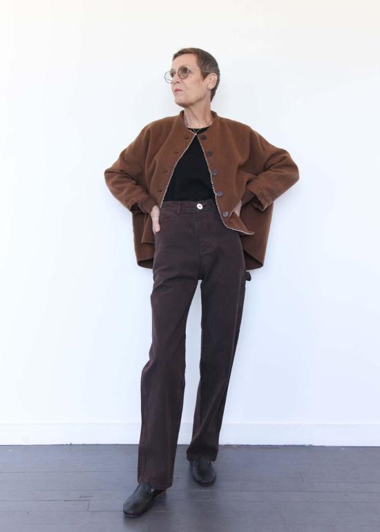  제시 캄 스트레이트 팬츠 핸디팬츠 레이즌 - JESSE KAMM