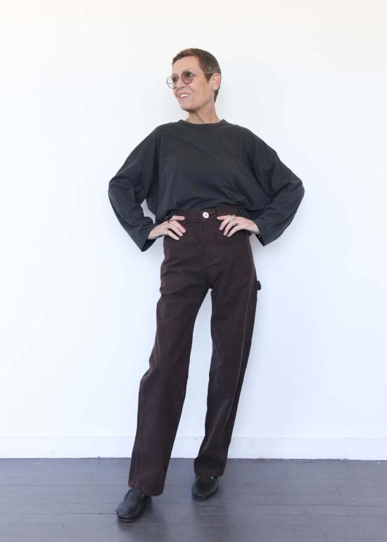  제시 캄 스트레이트 팬츠 핸디팬츠 레이즌 - JESSE KAMM