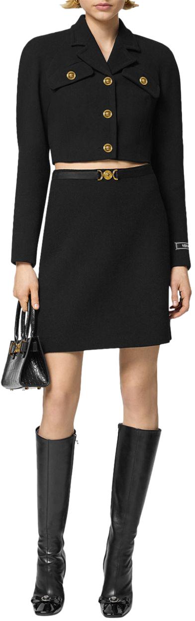 24FW 베르사체 코트 10157421A109431B000 BLACK - VERSACE