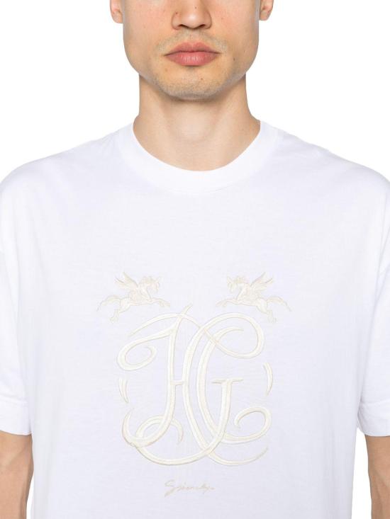  지방시 반팔 티셔츠 BM71MG3YQA100 WHITE - GIVENCHY