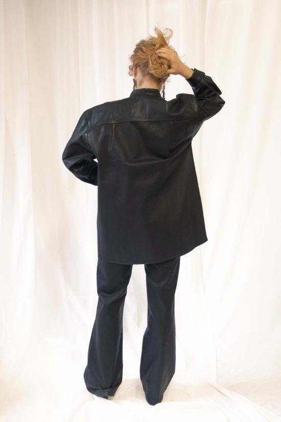  제시 캄 스트레이트 팬츠 레 듀 팬츠 블랙 래커 - JESSE KAMM