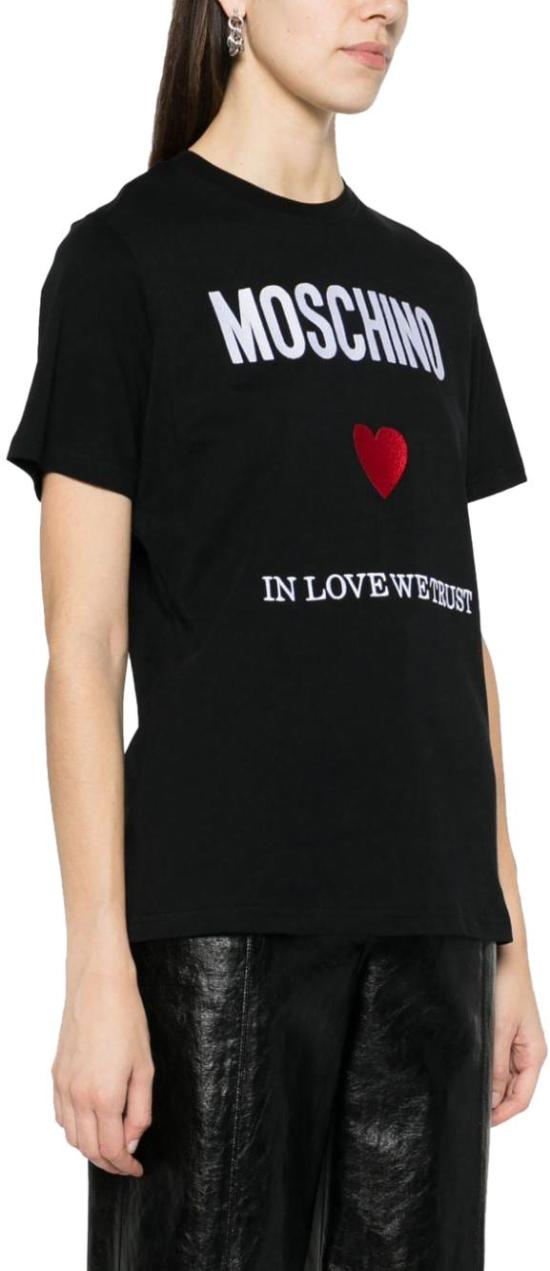  모스키노 반팔 티셔츠 J070305412555 BLACK - MOSCHINO