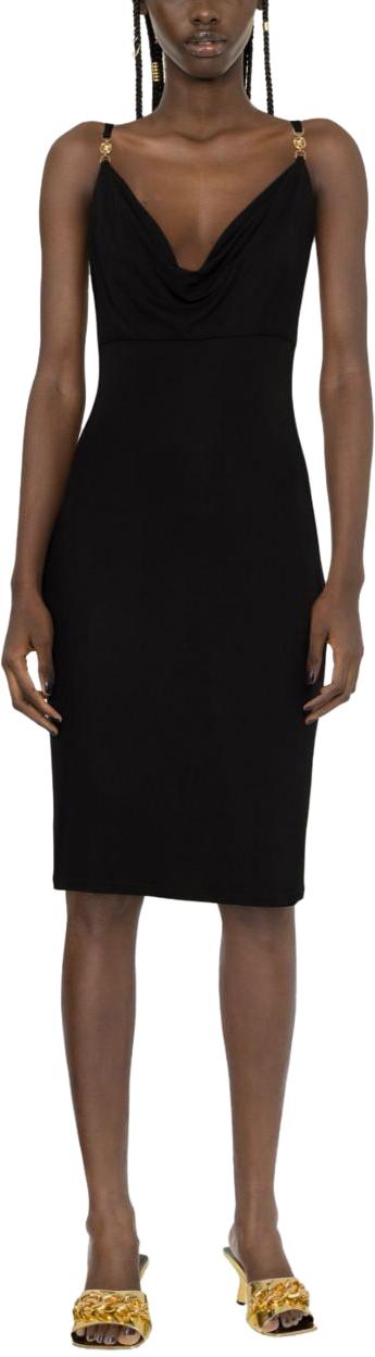  베르사체 미디 원피스 10117131A012531B000 BLACK - VERSACE