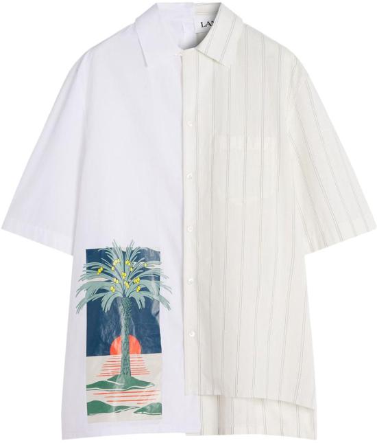 25SS 랑방 반팔 셔츠 RMSI00146001P250010 WHITE