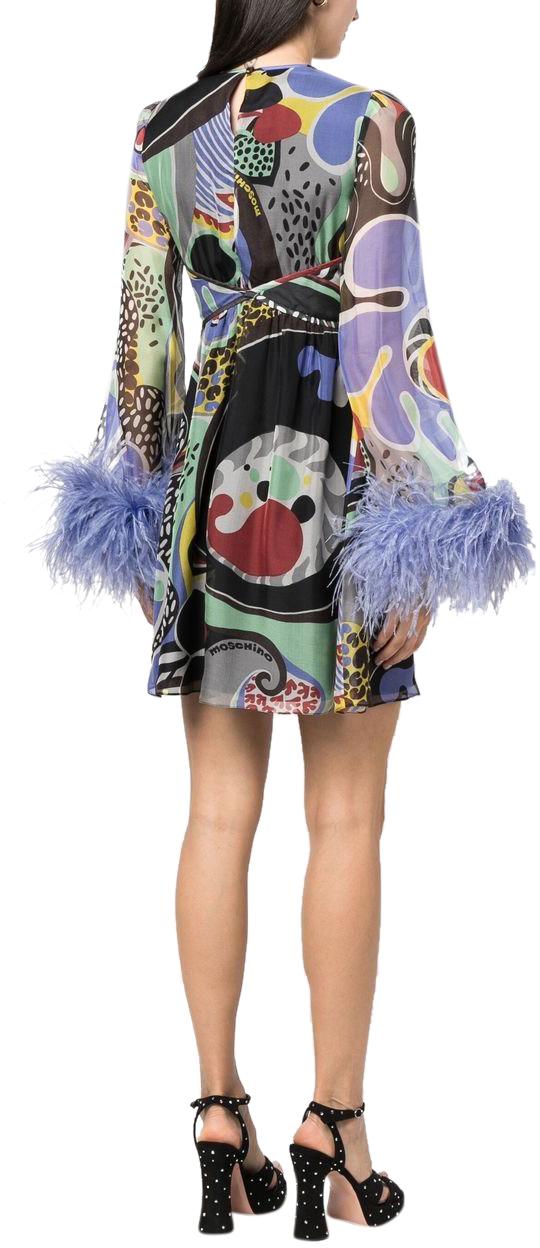  모스키노 미디 원피스 A044605532555 BLACK - MOSCHINO