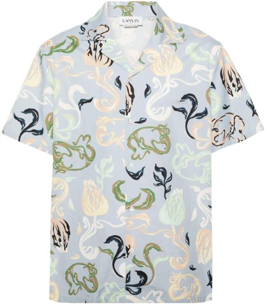  랑방 반팔 셔츠 RMSI00195949E24270 BLUE