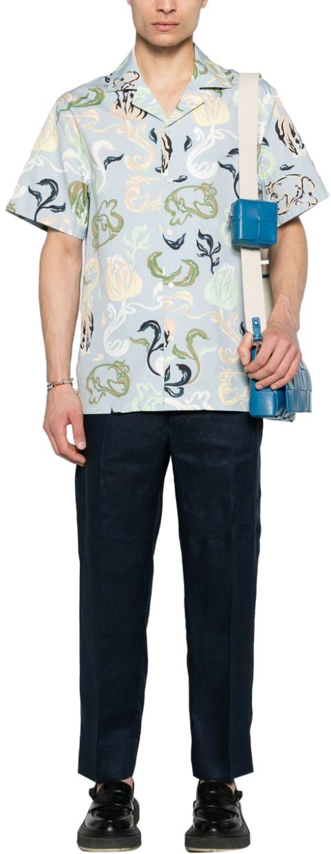  랑방 반팔 셔츠 RMSI00195949E24270 BLUE - LANVIN