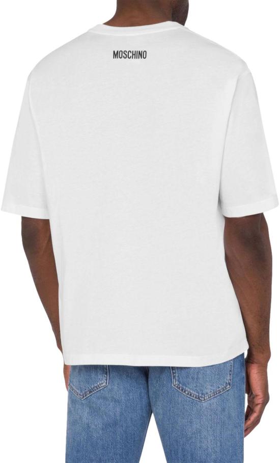 24FW 모스키노 반팔 티셔츠 A070470411001 WHITE - MOSCHINO