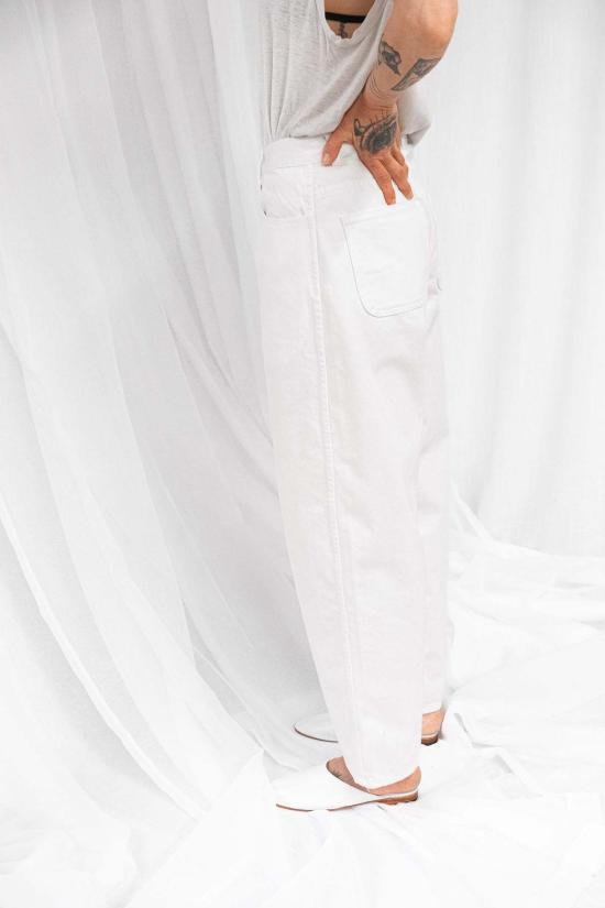  제시 캄 데님 팬츠 제시 캠 캘리포니아 와이드 팬츠 솔트 화이트 - JESSE KAMM
