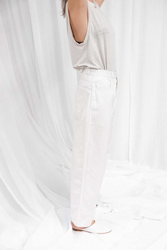  제시 캄 데님 팬츠 제시 캠 캘리포니아 와이드 팬츠 솔트 화이트 - JESSE KAMM