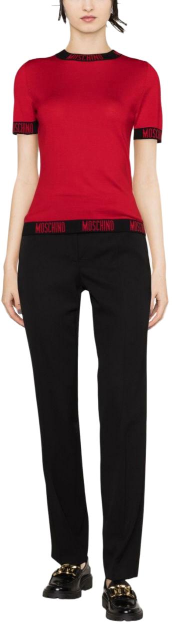  모스키노 스트레이트 팬츠 A031954200555 BLACK - MOSCHINO