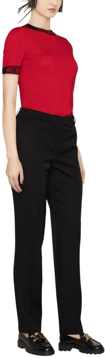  모스키노 스트레이트 팬츠 A031954200555 BLACK - MOSCHINO