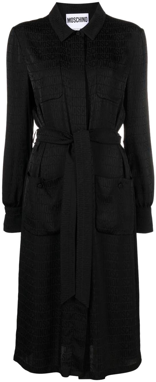  모스키노 미디 원피스 A040327490555 BLACK