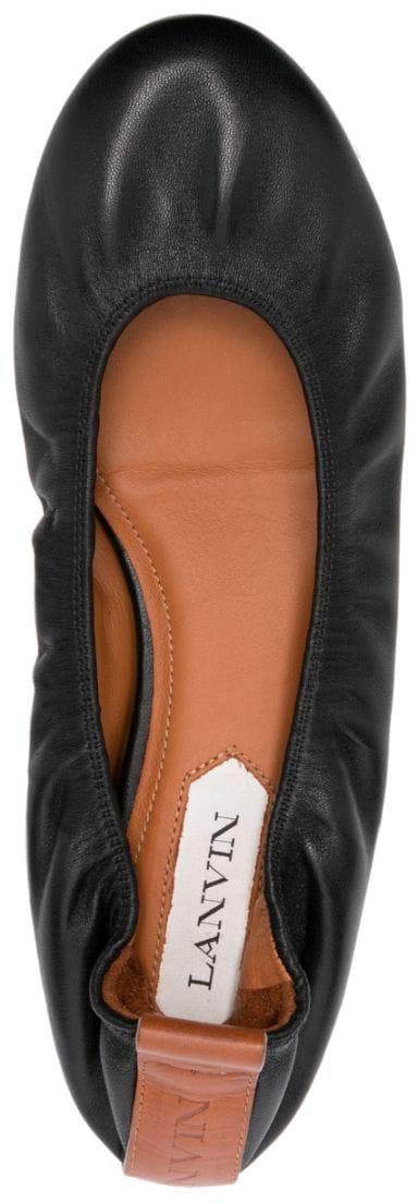  랑방 플랫 슈즈 FWBAMB02NAPAP2410 BLACK - LANVIN