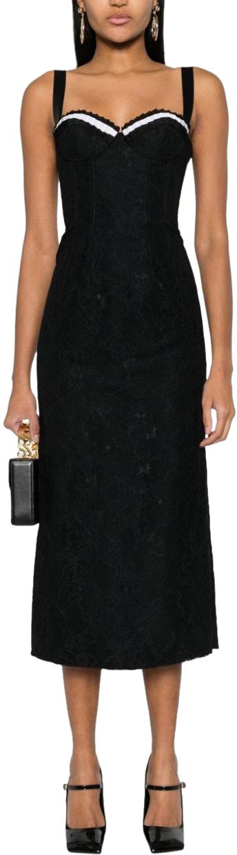  모스키노 미디 원피스 A044104611555 BLACK - MOSCHINO