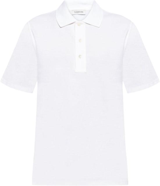  랑방 폴로 티셔츠 RMPL0111J011P2501 WHITE