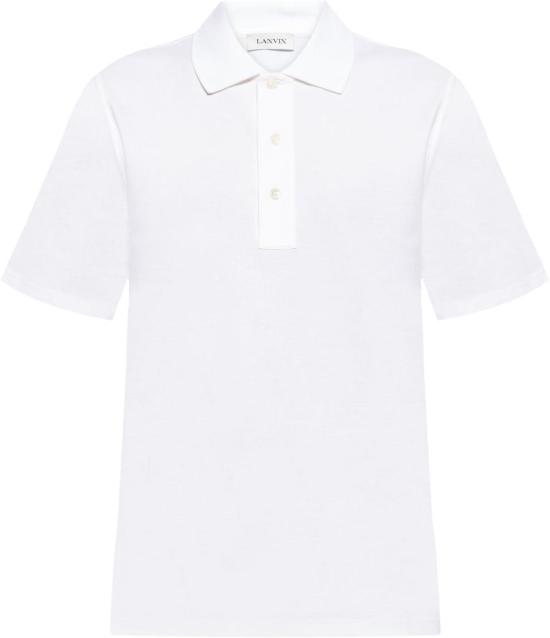 25SS 랑방 폴로 티셔츠 RMPL0111J011P2501 WHITE