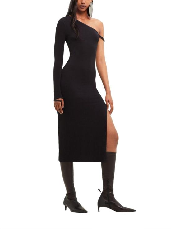  쿠레쥬 미디 원피스 323JRO243JS00979999 BLACK - COURREGES