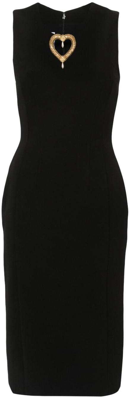  모스키노 미디 원피스 A041504240555 BLACK