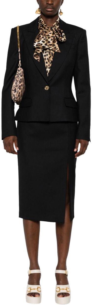 24FW 모스키노 미디 스커트 A011155190555 BLACK - MOSCHINO