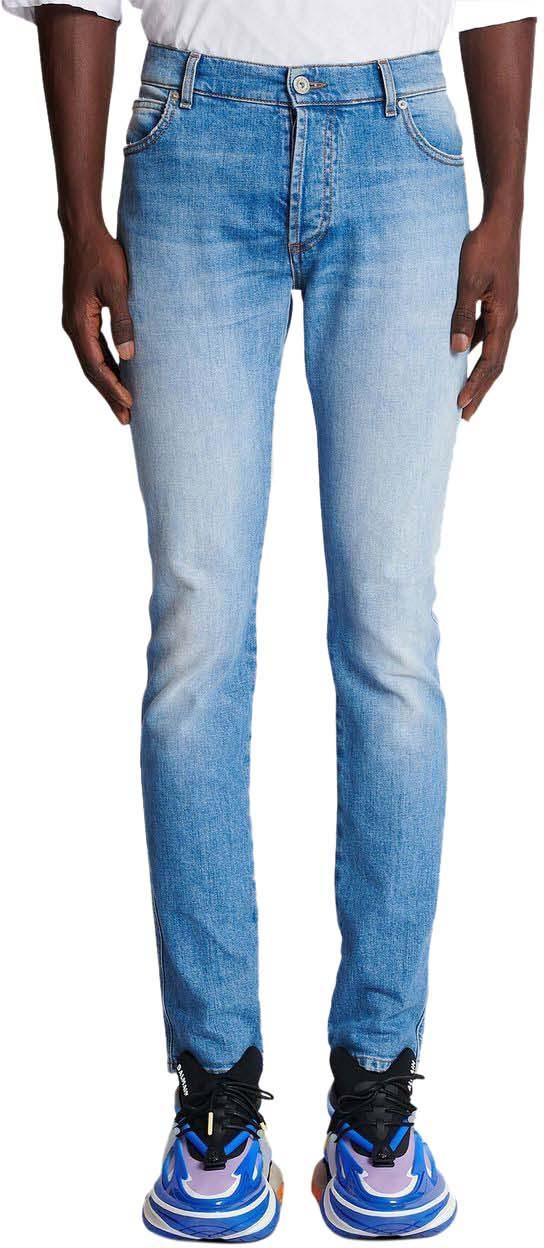  발망 데님 팬츠 AH1MM000DD096FF BLUE - BALMAIN