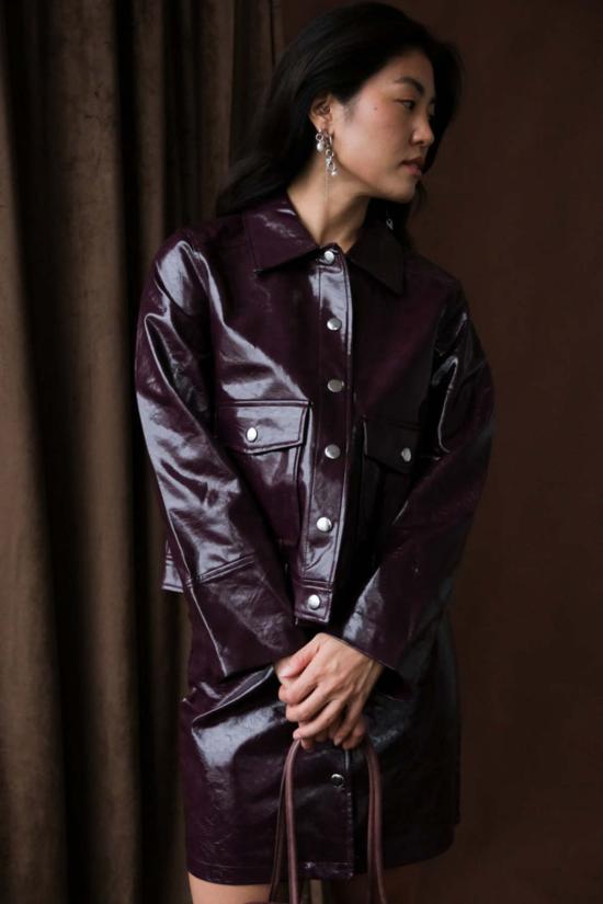  라감 숏 스커트 레나  플럼 - LAAGAM