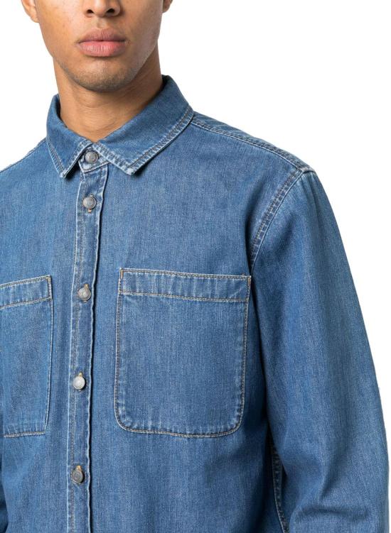  모스키노 데님 셔츠 A021420381290 BLUE - MOSCHINO