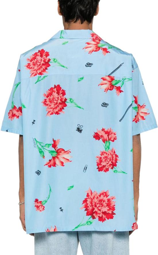 25SS 모스키노 반팔 셔츠 A022602631293 BLUE - MOSCHINO