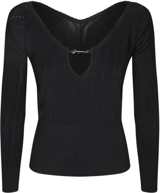  자크뮈스 긴팔 티셔츠 241KN3572358990 BLACK - JACQUEMUS