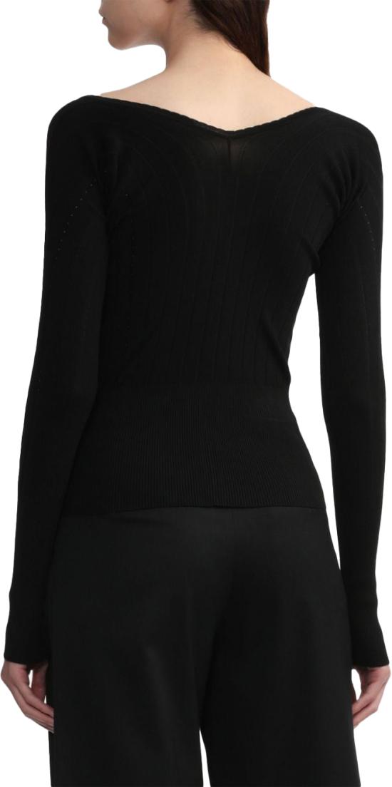  자크뮈스 긴팔 티셔츠 241KN3572358990 BLACK - JACQUEMUS