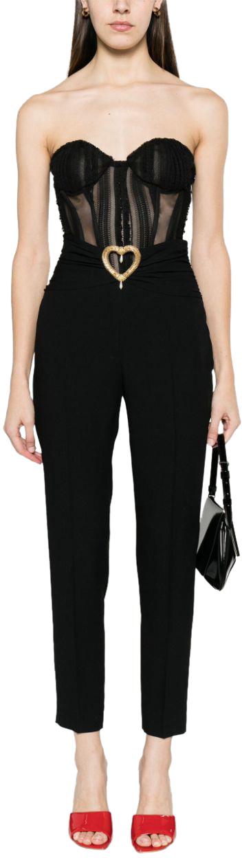  모스키노 스트레이트 팬츠 A032804338555 BLACK - MOSCHINO