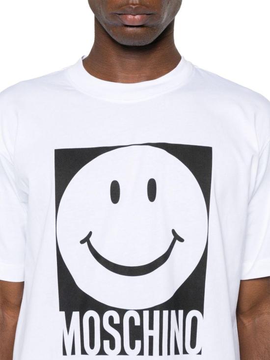  모스키노 반팔 티셔츠 J072302411001 WHITE - MOSCHINO