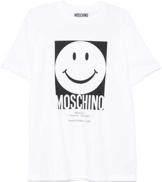 25SS 모스키노 반팔 티셔츠 J072302411001 WHITE