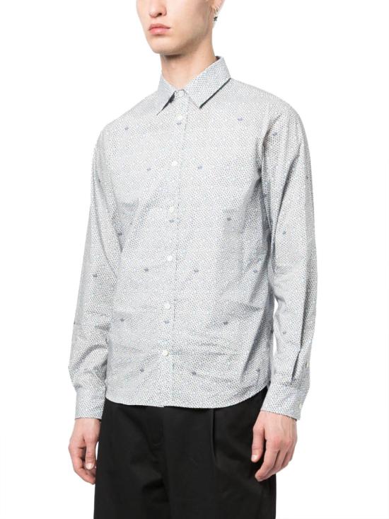  메종키츠네 긴팔 셔츠 LM00405WC4029M182 BLUE - MAISON KITSUNE