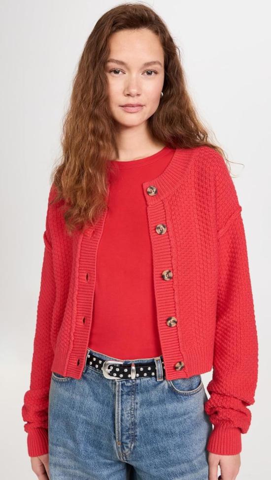  프리피플 가디건 프리 피플 릴라 카디 하트 아이즈 - FREE PEOPLE