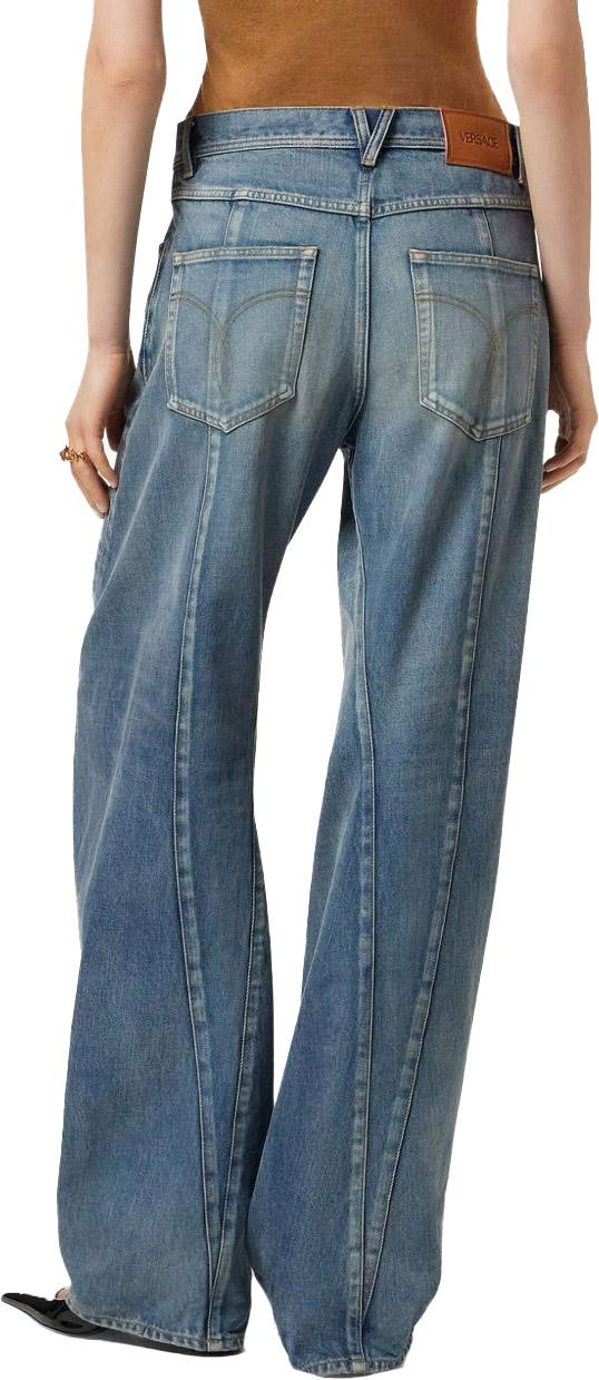 25SS 베르사체 스트레이트 팬츠 10196611A142951D800 BLUE - VERSACE