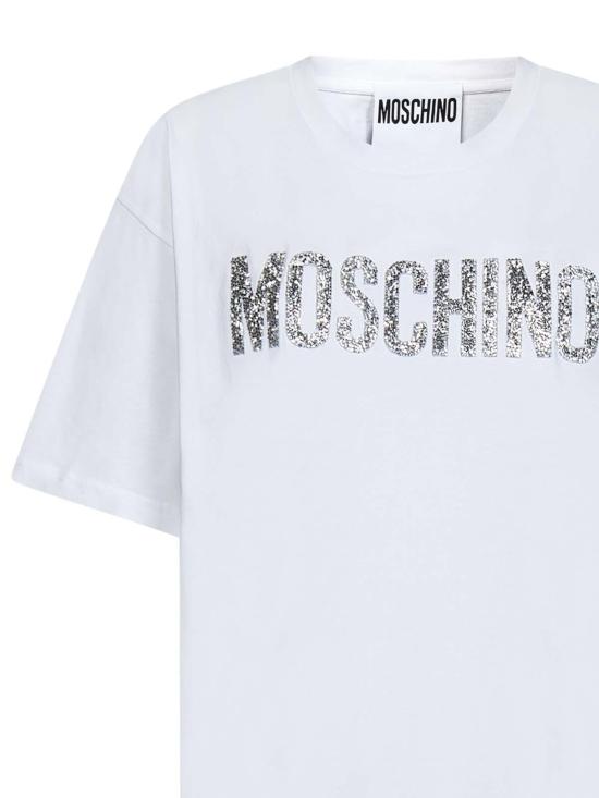 25FW 모스키노 반팔 티셔츠 070654411001 White - MOSCHINO