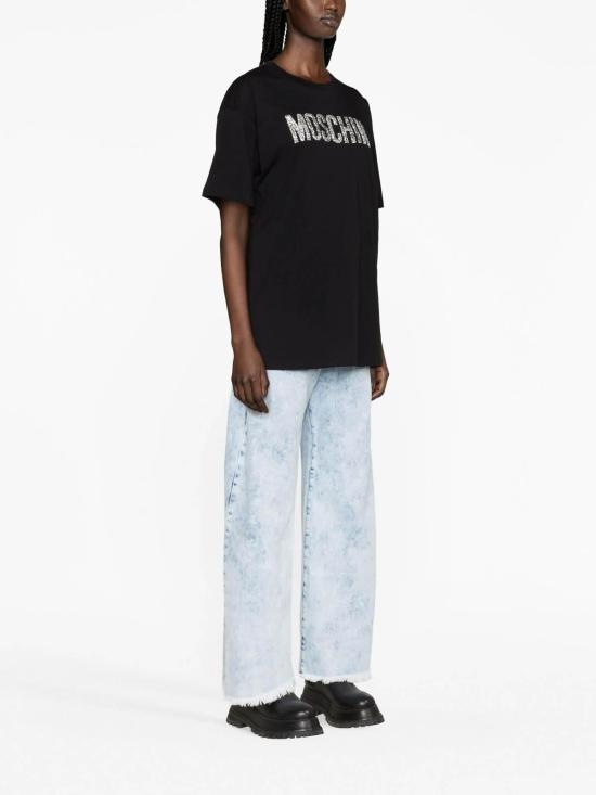  모스키노 반팔 티셔츠 070654411555 Black - MOSCHINO