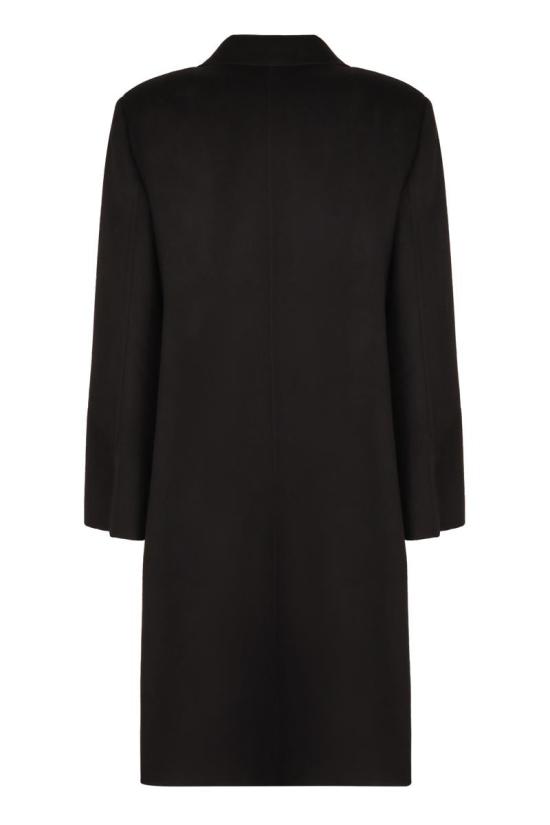  펜디 FF 밍크 포켓 더블 브레스트 미디 코트  FF8948W1D F0GME Black - FENDI