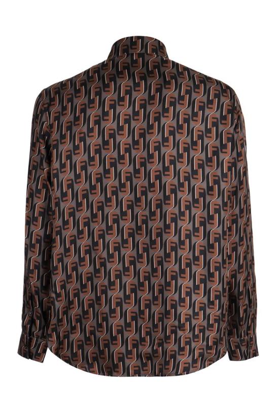 25FW 펜디 긴팔 셔츠 FS1319AVDB F1TRS BROWN - FENDI