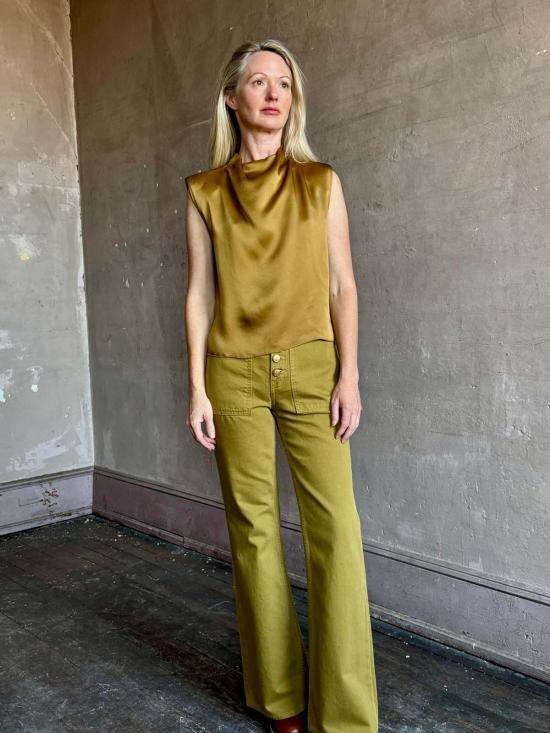  포르테포르테 블라우스 Forte Forte Envers 새틴 크레이터 넥 셔츠