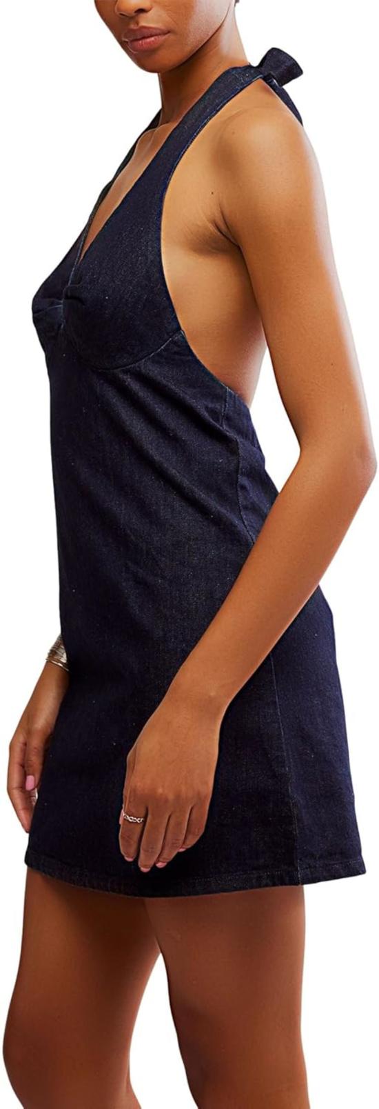  프리피플 숏 원피스 트레비 데님 미니드레스 린스 - FREE PEOPLE