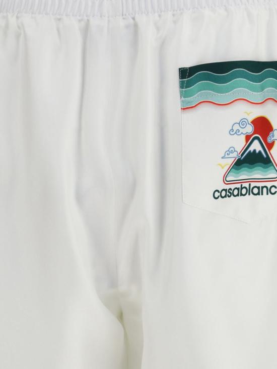 25FW 카사블랑카 숏팬츠 MPF25TR01203 MONTAGNEON WHITE - CASABLANCA